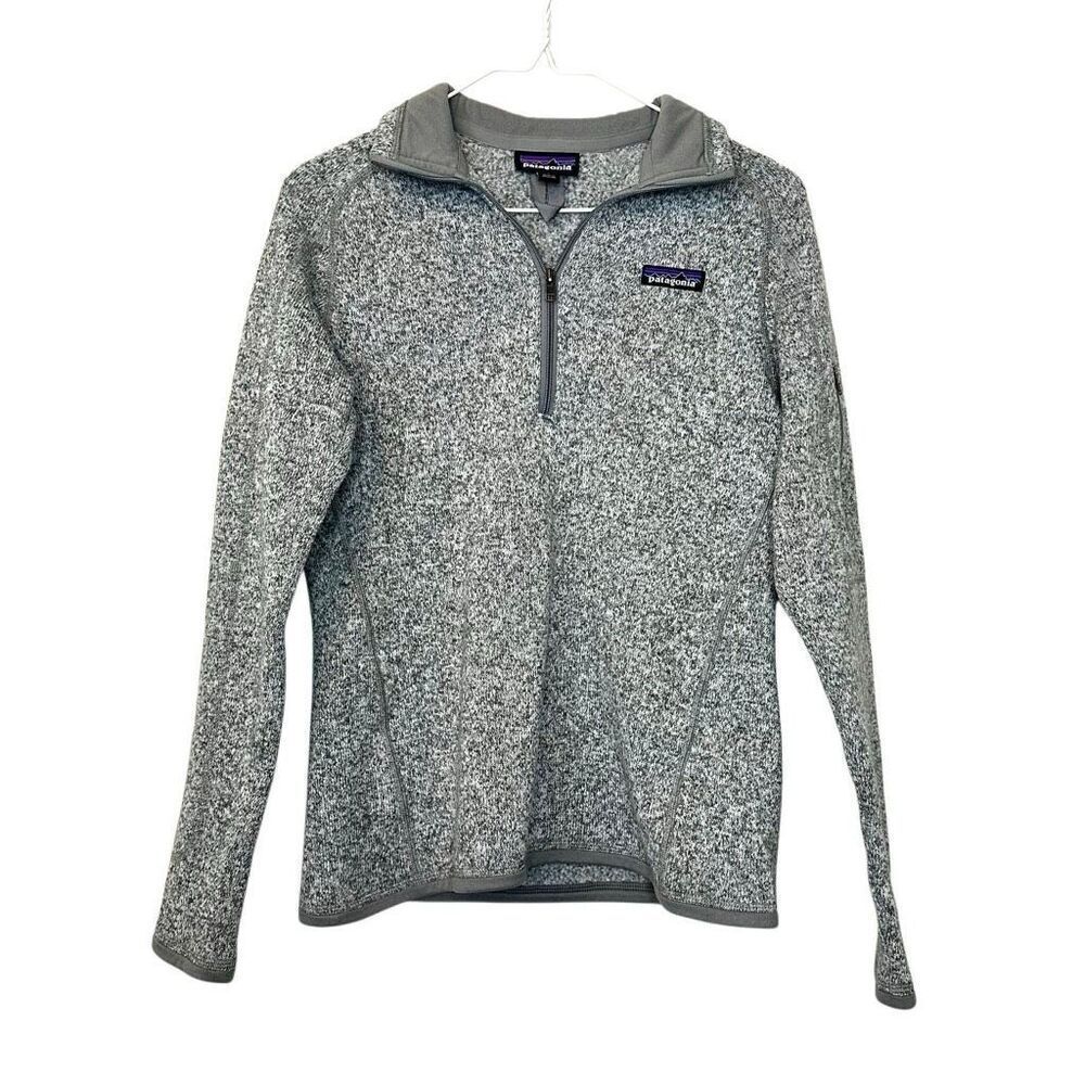 Patagonia Quarter Zip Better Sweater Fleece Jacket Gray Small